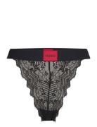 Brief Rl Lace Stringtruse Undertøy Black HUGO