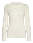 Barbour Hartland Crew Tops Knitwear Jumpers Cream Barbour