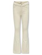 Kogblush Mid Flared Cro 019 Bottoms Jeans Wide Jeans Cream Kids Only