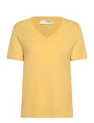 Slfessential Ss V-Neck Tee Noos Tops T-shirts & Tops Short-sleeved Yel...