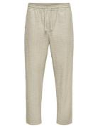 Onsaxel Reg Pant Bottoms Trousers Casual Cream ONLY & SONS