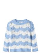 Nmfdamilla Ls Knit Tops Knitwear Pullovers Blue Name It