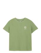 T-Shirt Print Tops T-shirts Short-sleeved Green Daily 7