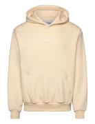 Essentials Puff Logo Hoodie Tops Sweat-shirts & Hoodies Hoodies Cream ...