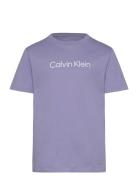 Inst. Logo Ss T-Shirt Tops T-shirts Short-sleeved Purple Calvin Klein