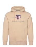 Reg Archive Shield Hoodie Tops Sweat-shirts & Hoodies Hoodies Beige GA...