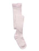 Tights Cotton Rib Tights Pink Mp Denmark