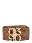 Dante6-Motif Logo Tape Belt Gold Belte Beige Dante6