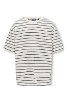 Osjkenge S/S Ovz Tee Jrs Tops T-shirts Short-sleeved Cream ONLY & SONS