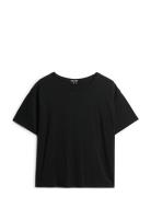 Studios Dropped Shoulder Tee Tops T-shirts & Tops Short-sleeved Black ...