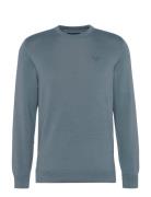 Barbour Pima Crew Designers Knitwear Round Necks Blue Barbour