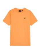 Plain T-Shirt Tops T-shirts Short-sleeved Orange Lyle & Scott