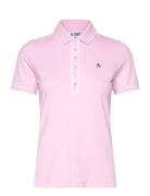 Short Sleeve Veronica Polo Tops T-shirts & Tops Polos Pink Original Pe...