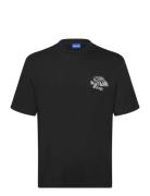 Natopu Tops T-shirts Short-sleeved Black HUGO BLUE