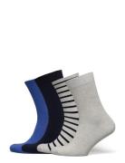 Sock 4 P Stripe And Colour Lingerie Socks Regular Socks Navy Lindex