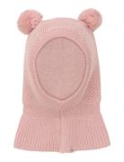 Balaclava Windstop W. Pompoms Accessories Headwear Balaclava Pink Hutt...