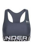 Ua Hg Authentics Mid Branded Sport Bras & Tops Sports Bras - All Grey ...