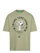 T-Shirt Tops T-shirts Short-sleeved Khaki Green United Colors Of Benet...