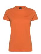 C_Elogo_20 Tops T-shirts & Tops Short-sleeved Orange BOSS