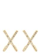 Cross Earring Large Accessories Jewellery Earrings Studs Gold By Jolim...