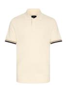 Mascout Polo Stripe Tops Polos Short-sleeved Cream Matinique