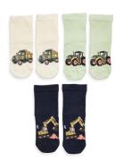 Sock 3 P Sb Vehicles Antislip Socks & Tights Socks Multi/patterned Lin...