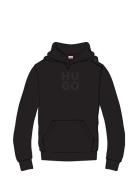 Hooded Sweatshirt Tops Sweat-shirts & Hoodies Hoodies Black Hugo Kids