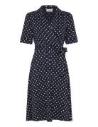 Demi Dress Dresses Wrap Dresses Navy Jumperfabriken