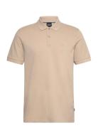 Pallas Tops Polos Short-sleeved Beige BOSS