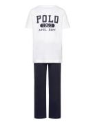 S5-Sleepwear Short Set Pyjamas Sett Navy Ralph Lauren Kids