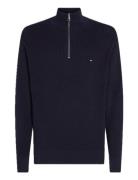 Racking Structure Zip Mock Tops Knitwear Half Zip Jumpers Navy Tommy H...