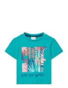 Knit T-Shirt Tops T-shirts Short-sleeved Green Boboli