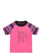 Edy Mini Shorts Set Aop Swimwear Uv Clothing Uv Suits Pink Color Kids