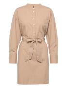 Org Co Shift Knee Dress Ls Kort Kjole Beige Tommy Hilfiger