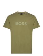 T-Shirt Rn Tops T-shirts Short-sleeved Khaki Green BOSS