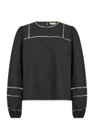 Cumaldi Olena Blouse Tops Blouses Long-sleeved Black Culture