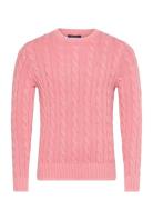 Cable-Knit Mineral-Dyed Cotton Sweater Designers Knitwear Round Necks ...