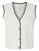 Yascontra Sl Knit Vest S. Vests Knitted Vests White YAS