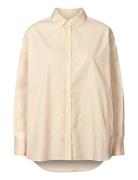 Josie Shirt - Poplin Tops Shirts Long-sleeved Cream STUDIO FEDER