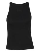 Gzdrew Rhinest Logo Tank Tops T-shirts & Tops Sleeveless Black Gestuz