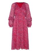 Amy Calista Midi Dress Knelang Kjole Red French Connection