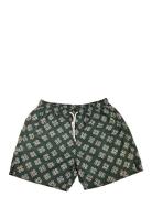 Floral Swim Shorts Badeshorts Khaki Green Portia 1924