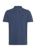 Pique Short Sleeve Polo Tops Polos Short-sleeved Navy Timberland