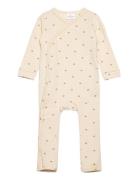 Tnsbnova L_S Wrap Jumpsuit Jumpsuit Cream The New