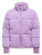 Kogelise Puffer Jacket Otw Fôret Jakke Purple Kids Only