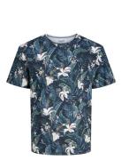 Jjebryan Aop Tee S/S O-Neck Sn Tops T-shirts Short-sleeved Navy Jack &...