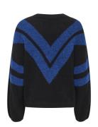 Alphagz Ls Striped Pullover Tops Knitwear Jumpers Blue Gestuz