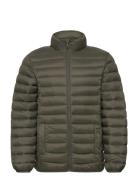 Quilted Jacket Fôret Jakke Khaki Green Mango