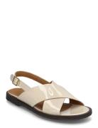 Sandals - Flat - Open Toe - Op Flate Sandaler Beige ANGULUS