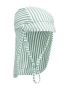 Cecilia Seersucker Swim Hat Badehette Green Liewood